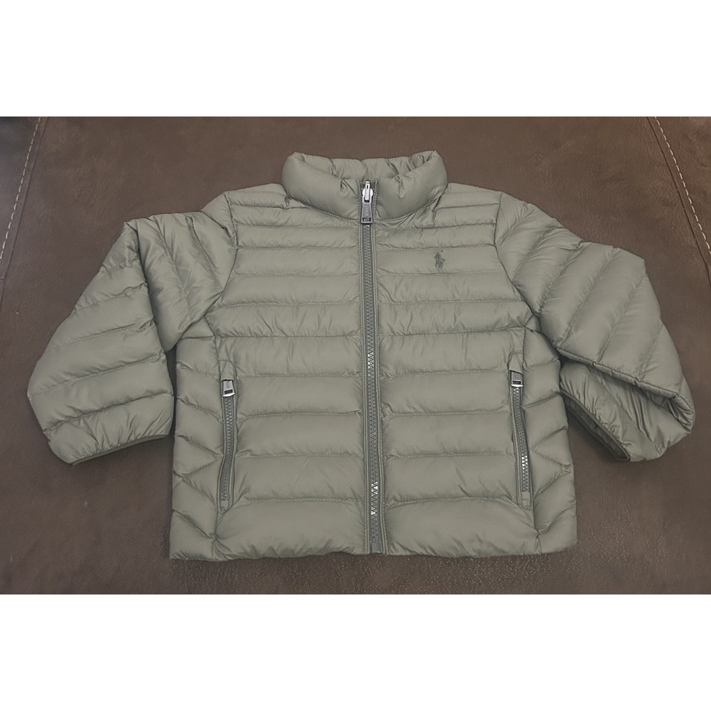 Polo Ralph Lauren Jacket Youth 3 Puffer Lightweight Green unisex size 3